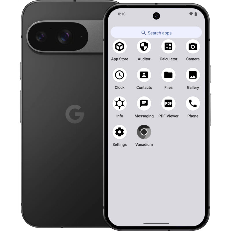 Pixel 9 GrapheneOS Menu
